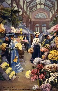 Bloemenmarkt Covent Garden door Unbekannter Künstler