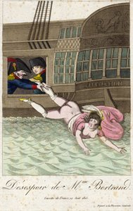 Wanhoop van mevrouw Bertrand 1815 (gravure) door Unbekannter Künstler