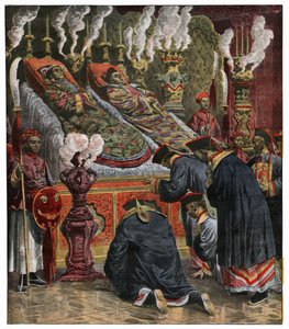 Dood van Cixi en Guangxu door Unbekannter Künstler
