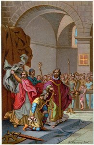 Aftreden van de Franse koning Lodewijk I (833), begin 20e eeuw
