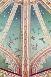 Detail van het plafond, Castell Coch, Zuid-Wales door Unbekannt