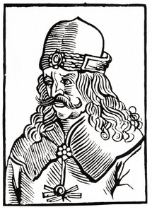 Dracula, ca. 1550 (houtsnede) door Unbekannter Künstler