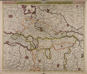 Ducatus Mantuensis : in qua sunt ducatus Guastallae principatuum Castiglionae Solverinae Bosolae et Sabbionettae nec non Mirandolae ducatus : cum ommibus adjacentibus provinciis door Unbekannter Künstler