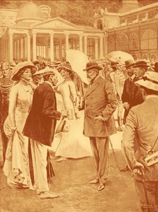 Edward VII bij de bronnen in Marienbad