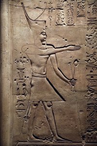 Egypte, Medamud, Montu tempeldeur (detail), 221-205 v.Chr.