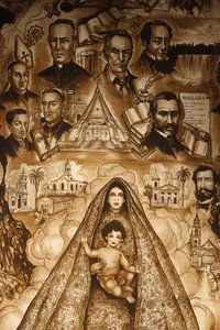 El mural de la Ermita, fresco in Ermita de la Caridad kerk, Miami, Verenigde Staten door Unbekannt