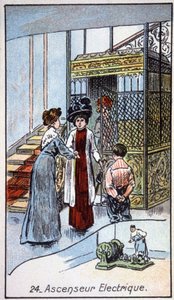 Elektrische lift, ca. 1910 door Unbekannter Künstler