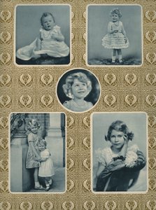 Elizabeth II en prinses Margaret als kinderen