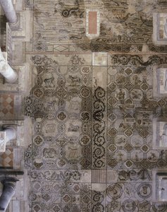Vloer van de vroegchristelijke basiliek van Aquileia, Udine door Unbekannt