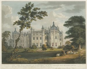 Forton - Aqualate Hall: getinte aquatint gravure, nd [ca. 1814] door Unbekannt