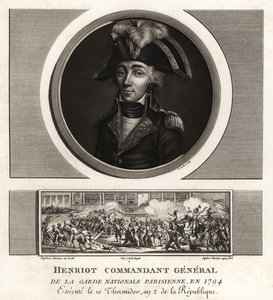 Francois Henriot, Jacobijnse leider, Commandant Generaal van de Nationale Garde van Parijs, geëxecuteerd in 1794 door Unbekannt