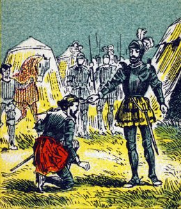 Francois I ridderwapen door Bayard op 15 september door Unbekannt