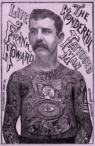 Frank Howard de Wonderbaarlijk getatoeëerde man, ca. 1900 door Unbekannt