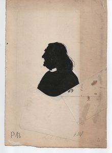 Franz Liszt (1811-1886) (ca. 1850, silhouet) door Unbekannter Künstler