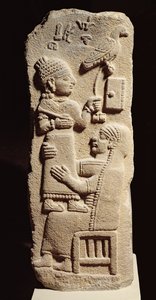 Grafstèle van de schrijver Tarhunpijas, Neo-Hettitische Periode, c.800-700 v.Chr. (basalt) door Unbekannt