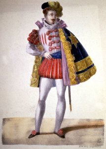Garcia als Don Juan in Mozarts opera, ca. 1840-1850 (lithografie) door Unbekannter Künstler