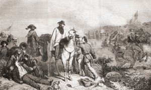 Garibaldi in Italië tijdens het Beleg van Rome in 1849