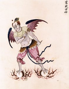 Geest van het kwaad van het taoïstische sjamanisme. Schilderij, Chinese kunst. door Unbekannter Künstler