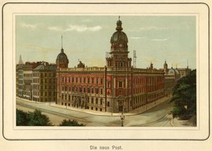 Duitsland, Hamburg, het nieuwe gebouw voor het postkantoor, illustratie uit: 