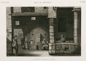 Glasproductie Glasfabrieken, Egypte, ca. 1798 door Unbekannt