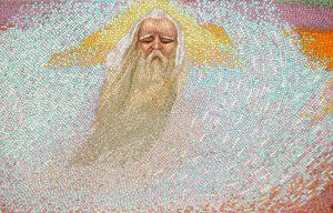 God. Basiliek van Onze-Lieve-Vrouw van de Rozenkrans Lourdes Frankrijk