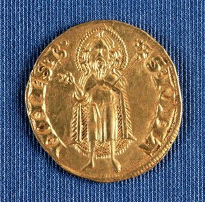 Gouden munt, met St. Johannes de Doper door Unbekannt