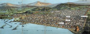Griekenland, Saloniki (of Thessaloniki): uitzicht op de stad en de Golf - Ansichtkaart 1914-1918