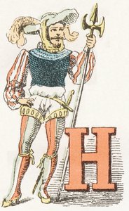 H - Helmbosridder - Kinderalfabet, Editions Gordinne 1920 (gravure) door Unbekannt