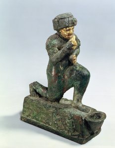 Hammurabi, koning van Babylon, biddend voor een heilige boom, ca. 1750 voor Christus