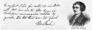 Handschrift en handtekening van Edmund Burke