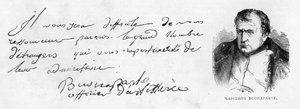 Handschrift en handtekening van Napoleon I tijdens de vroege periode van zijn carrière als artillerieofficier door Unbekannt