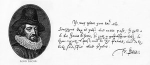 Handschrift en handtekening van Sir Francis Bacon uit een brief aan Koning James, 29 april