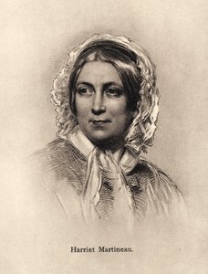 Harriet Martineau - portret door Unbekannter Künstler