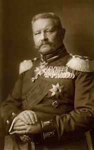 Geschiedenis. Duitsland. De generaal Paul von Hindenburg. Foto, Duitsland, ca. 1914-16. (ansichtkaart)