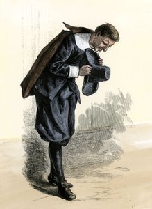 Geschiedenis van de kolonisten en de verovering van het Westen: Amerikaanse pioniers. New England puritein kantelende kop door Unbekannter Künstler
