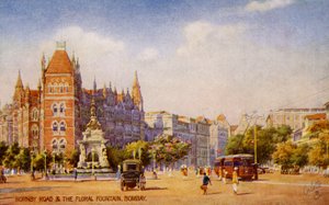 Hornby Road en de Bloemenfontein, Mumbai (Bombay)