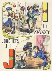 I J: afbeeldingen, jonchets - Spelletjes Alfabet, c.1890 door Unbekannt