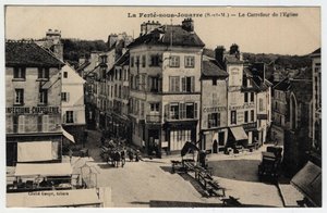 Ile de France, Seine et Marne (77), Ferte-sous-Jouarre: het kruispunt van de Kerk - Ansichtkaart eind 19e-begin 20e eeuw door Unknown