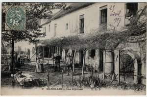 Ile de France, Val de Marne (94), Marolles en Brie: Les Glycines - Ansichtkaart gedateerd 1907