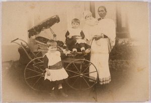 Indiase ayah met haar Europese kinderen, ca. 1870