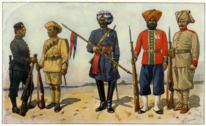 Indiase Soldaten uit het Britse Rijk tijdens de Eerste Wereldoorlog