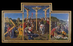 Indre & Loire N* 173 - Kasteel van Loches - Het altaarstuk van de kruisiging - School van Jean Fouquet - 1485 door Unbekannt