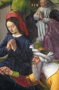 Indre & Loire N* 176 - Kasteel van Loches - Detail van het altaarstuk van de kruisiging - School van Jean Fouquet - 1485 door Unbekannt