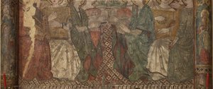Interieur. Noordelijke kruising. Altaar (Altar de las pinturas murales). Oorspronkelijk uit de hoofdkapel. Muurschilderingen (fresco?). Detail. Eind 14e eeuw. door Unbekannt