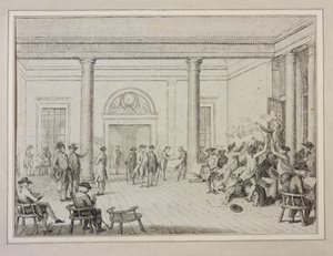 Interieur van de Beurs, ca. 1790 door Unbekannt