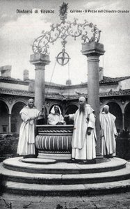 Italië, Florence, Chartreuse van Galluzzo (Certosa del Galluzzo): de put in de grote klooster - Ansichtkaart eind 19e-20e eeuw