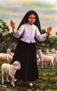 Jacinta, die de Maagd Maria zag in Fatima in 1917, ca. 1920-1930