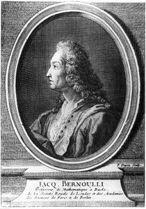 Jacques Bernoulli, Zwitserse wiskundige, ca. 1700 door Unbekannt