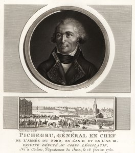 Jean Charles Pichegru, Revolutionaire Generaal en Chef van het Leger van het Noorden, later bij de Royalisten, stierf in de gevangenis door Unbekannt