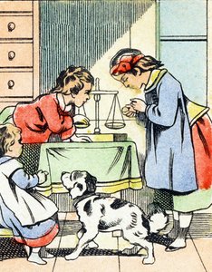Spel: Het kleine winkeltje - Alfabet - Kindervermaak - Beeld van Epinal, populaire serie, ca. 1890